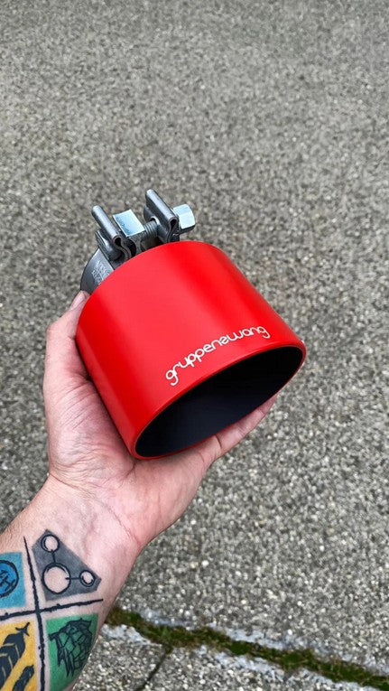 Endrohrsatz i30N Performance gebördelt gesteckt 114mm Rot