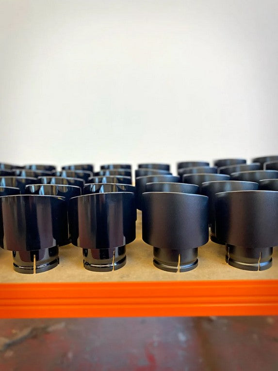 Endrohrsatz i30N Performance gebördelt gesteckt 114mm Schwarz Matt