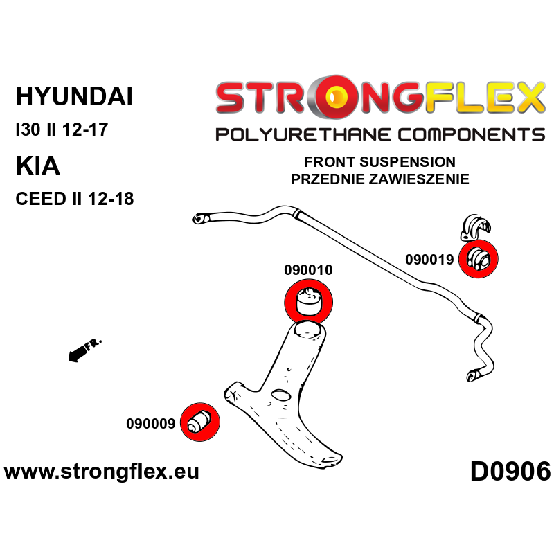 090009A: Vorderachse Querlenker vordere Buchse SPORT - Hyundai i30N