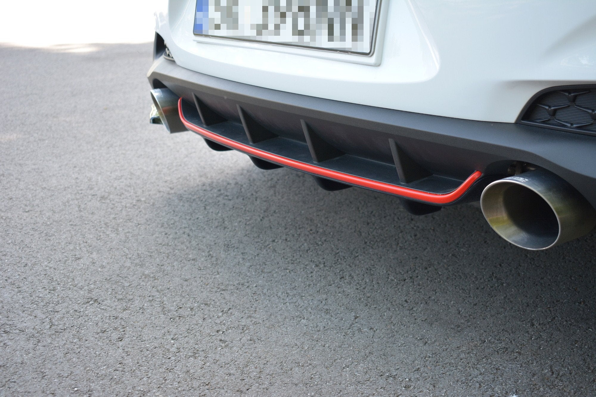Diffusor Heck Ansatz passend für Hyundai I30 N Mk3 Hatchback schwarz Hochglanz