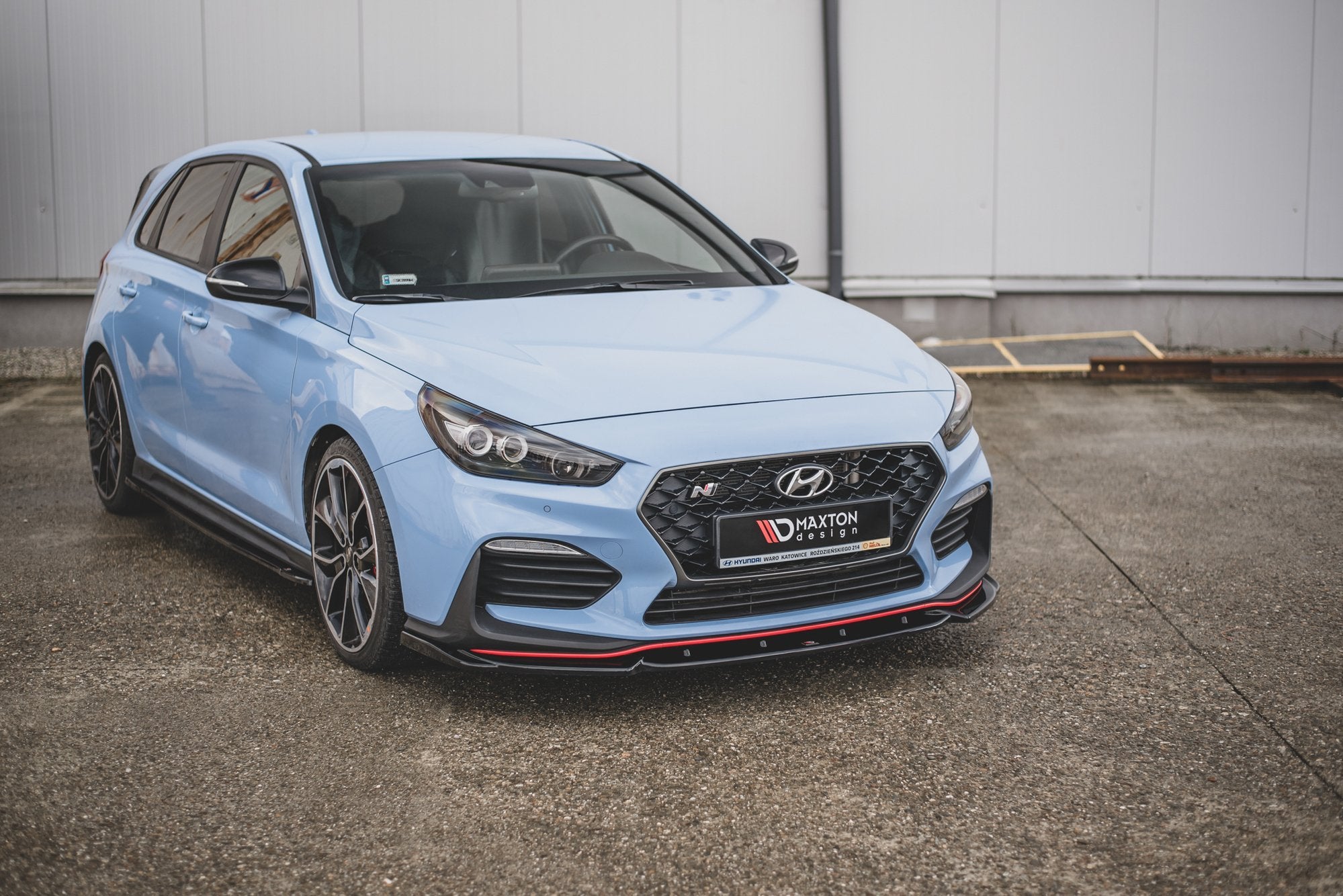 Front Ansatz V.5 passend für Hyundai I30 N Mk3 Hatchback/ Fastback schwarz Hochglanz