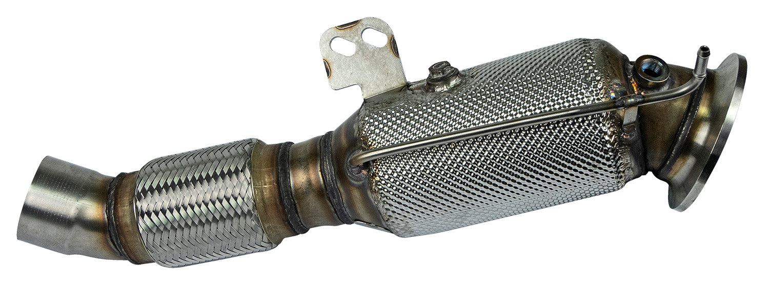 HJS-Downpipe BMW M140i/M240i/340i/440i/xDrive mit OPF, 3.0 - EURO 6d-Temp, 300 Cpi Sportkat, mit ECE