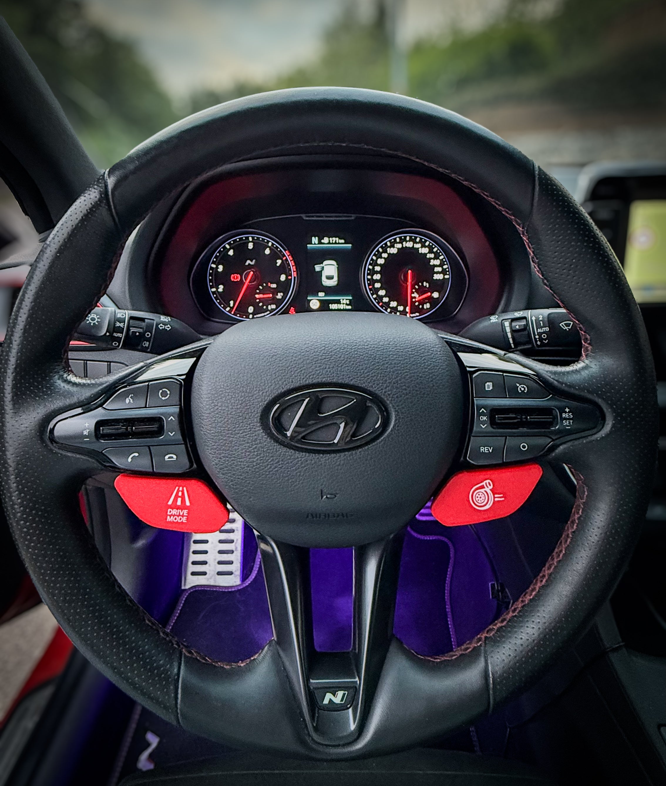 FeelTheBoost i30N Lenkradtastencover V2 für Hyundai i30N – Drive Mode- & N-Taste