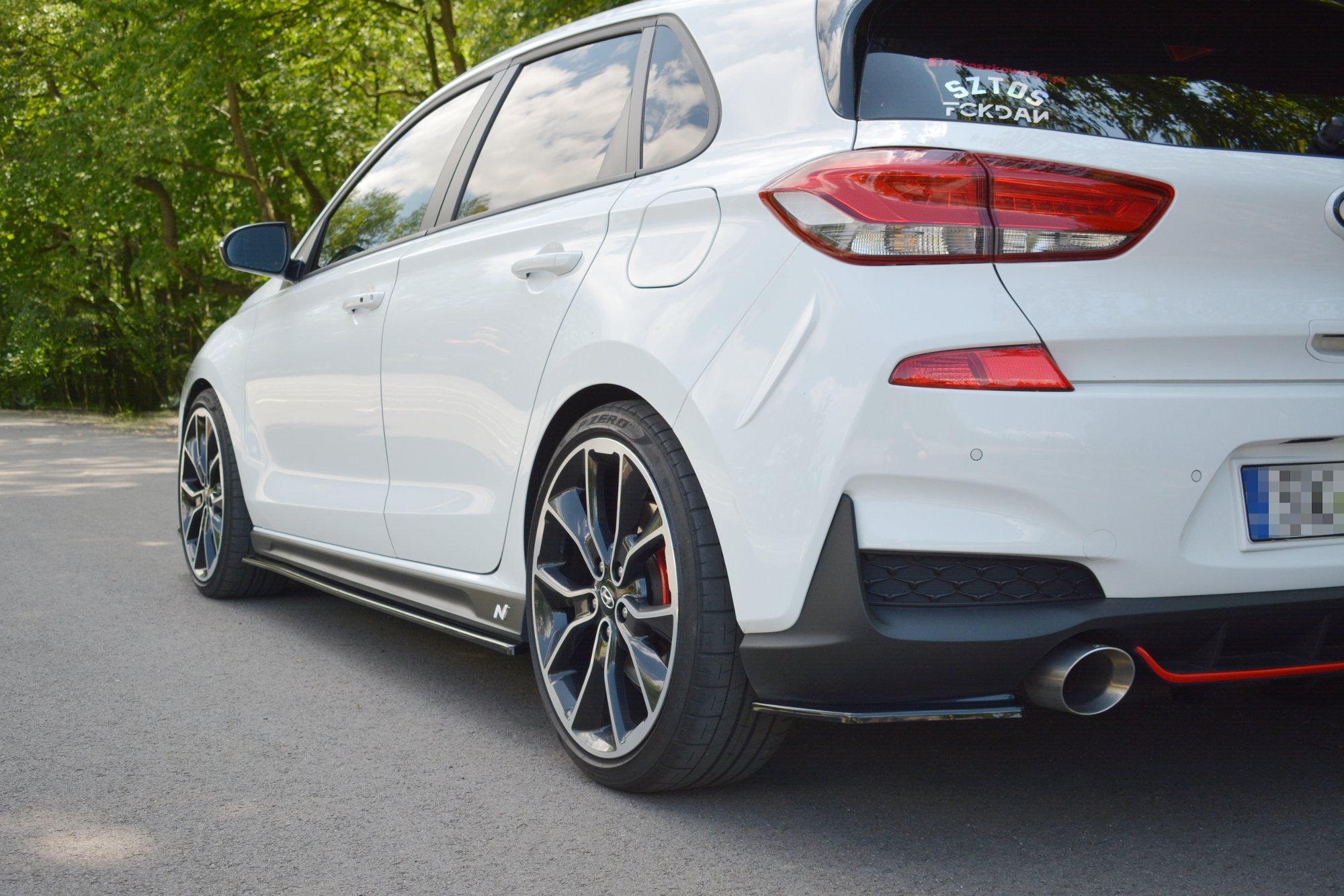 Seitenschweller Ansatz V.1 passend für Hyundai I30 N Mk3 Hatchback / Fastback schwarz Hochglanz