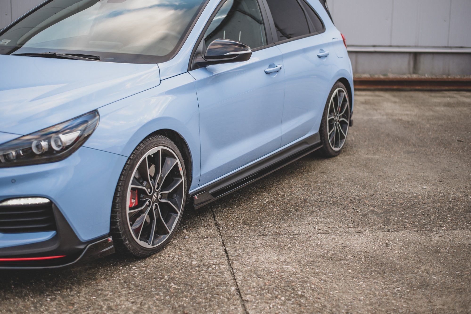 Seitenschweller Ansatz V.5 passend für Hyundai I30 N Mk3 Hatchback/ Fastback schwarz Hochglanz