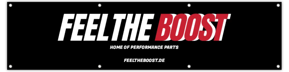 FeelTheBoost Werkstattbanner 200cm x 50 cm