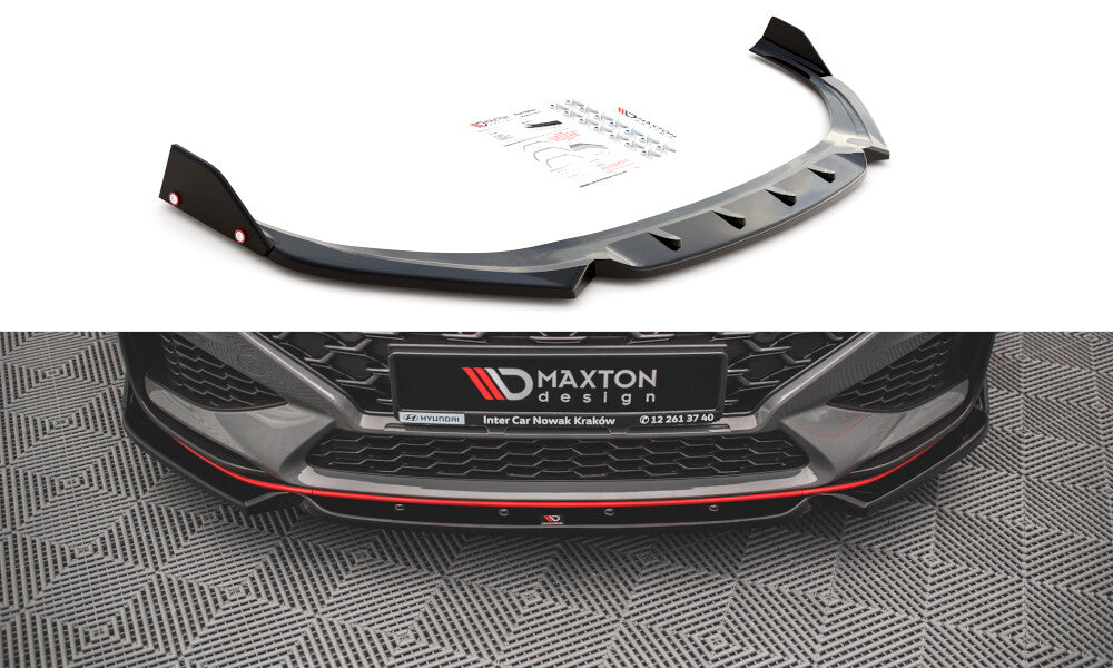 Cup Spoilerlippe Front Ansatz V.1 + Flaps für Hyundai I30 N / I30 N-Line Hatchback/Fastback Mk3 Facelift