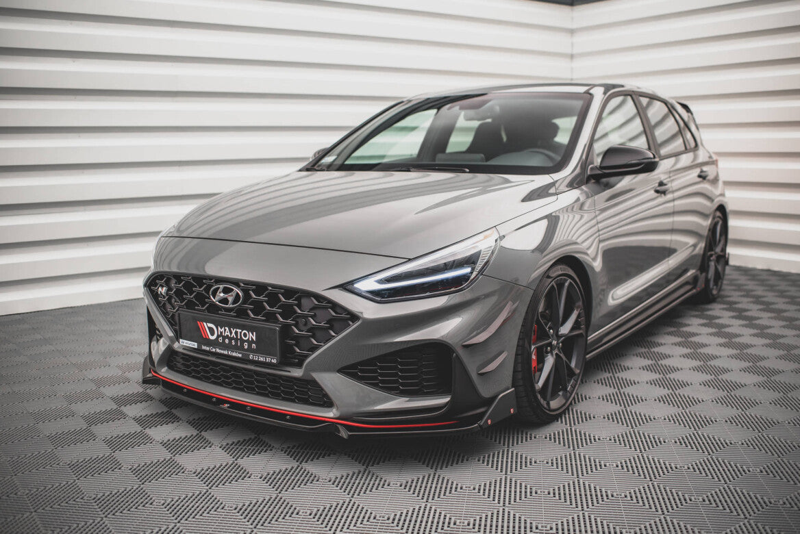 Cup Spoilerlippe Front Ansatz V.1 + Flaps für Hyundai I30 N / I30 N-Line Hatchback/Fastback Mk3 Facelift