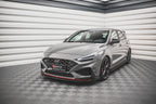 Cup Spoilerlippe Front Ansatz V.2 für Hyundai I30 N / I30 N-Line Hatchback/Fastback Mk3 Facelift schwarz Hochglanz