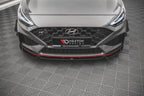 Cup Spoilerlippe Front Ansatz V.2 für Hyundai I30 N / I30 N-Line Hatchback/Fastback Mk3 Facelift schwarz Hochglanz