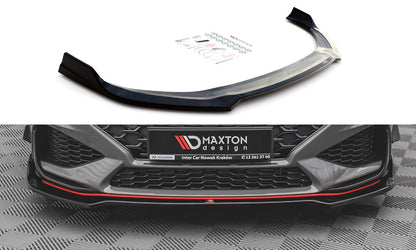 Cup Spoilerlippe Front Ansatz V.3 für Hyundai I30 N / I30 N-Line Hatchback/Fastback Mk3 Facelift schwarz Hochglanz