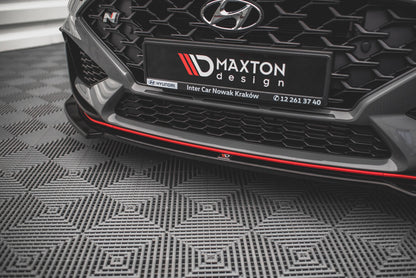 Cup Spoilerlippe Front Ansatz V.3 für Hyundai I30 N / I30 N-Line Hatchback/Fastback Mk3 Facelift schwarz Hochglanz