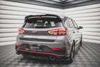Heck Ansatz Flaps Diffusor V.2 für Hyundai I30 N Hatchback Mk3 Facelift schwarz Hochglanz