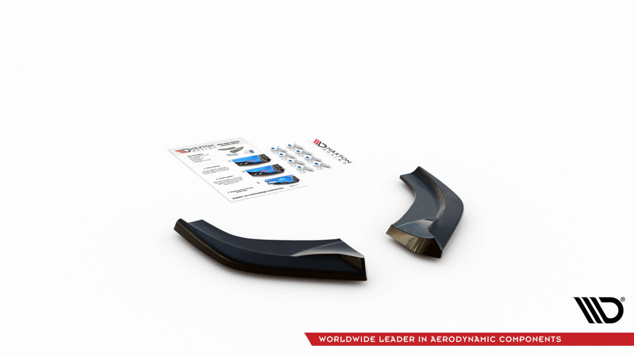 Heck Ansatz Flaps Diffusor V.2 für Hyundai I30 N Hatchback Mk3 Facelift schwarz Hochglanz