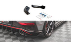 Heck Ansatz Flaps Diffusor V.3 für Hyundai I30 N Hatchback Mk3 Facelift schwarz Hochglanz