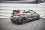 Heck Ansatz Flaps Diffusor V.3 für Hyundai I30 N Hatchback Mk3 Facelift schwarz Hochglanz