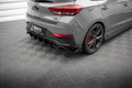 Heck Ansatz Flaps Diffusor V.4 + Flaps für Hyundai I30 N Hatchback Mk3 Facelift