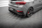 Heck Ansatz Flaps Diffusor V.4 + Flaps für Hyundai I30 N Hatchback Mk3 Facelift