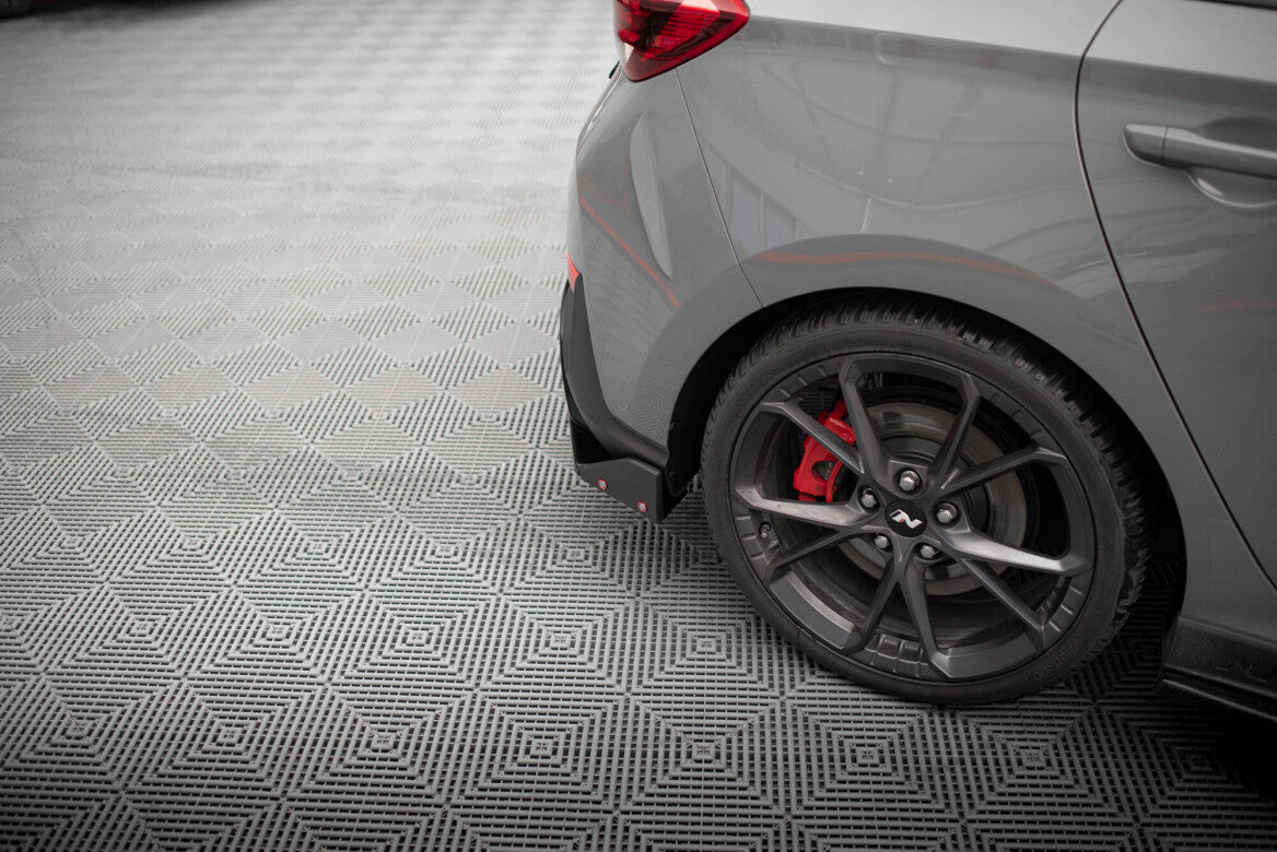 Heck Ansatz Flaps Diffusor V.4 + Flaps für Hyundai I30 N Hatchback Mk3 Facelift
