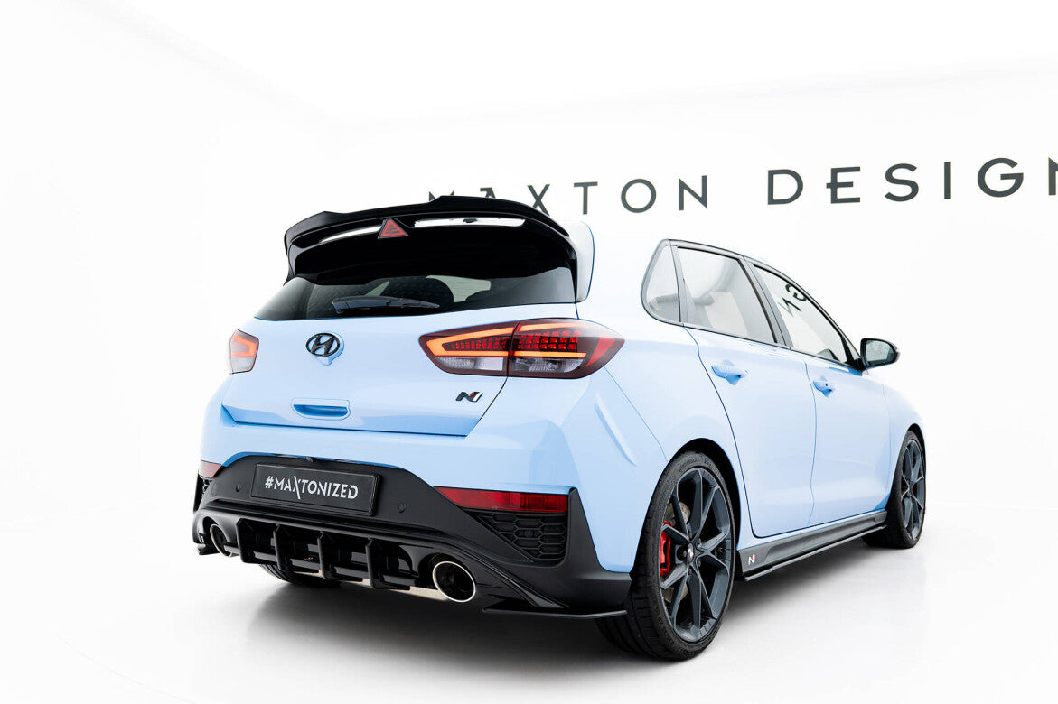 Heck Spoiler Aufsatz Abrisskante V.2 für Hyundai I30 N Hatchback Mk3 / Mk3 Facelift schwarz Hochglanz