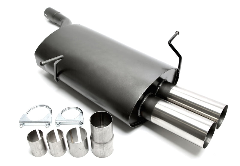 TA Technix Sportendschalldämpfer 2x76 mm Rund, scharf geschnitten für BMW E46 - 6 Zylinder (ab Baujahr 2000)