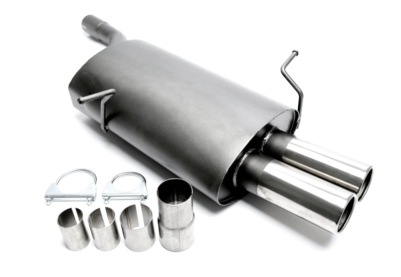 TA Technix Sportendschalldämpfer 2x76 mm Rund, gebördelt für BMW E46 - 6 Zylinder (ab Baujahr 2000)