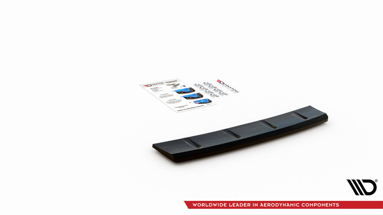 Mittlerer Cup Diffusor Heck Ansatz für Hyundai I30 N Hatchback Mk3 Facelift schwarz Hochglanz